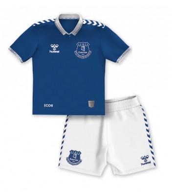 Lacne Dětský Futbalové dres Everton 2023-24 Krátky Rukáv - Domáci (+ trenírky)